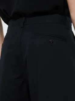 Classic Twill Double-Pleat Bukser i Sort