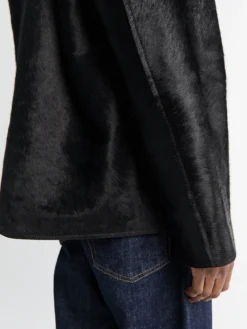 Coach Jacket i Sort læder