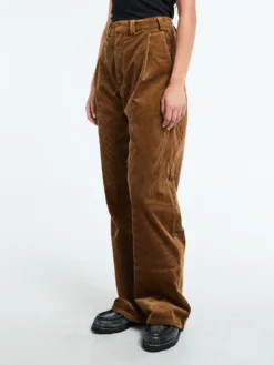 Corduroy Box Trousers i Cognac