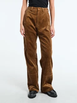Corduroy Box Trousers i Cognac