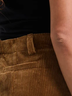 Corduroy Box Trousers i Cognac