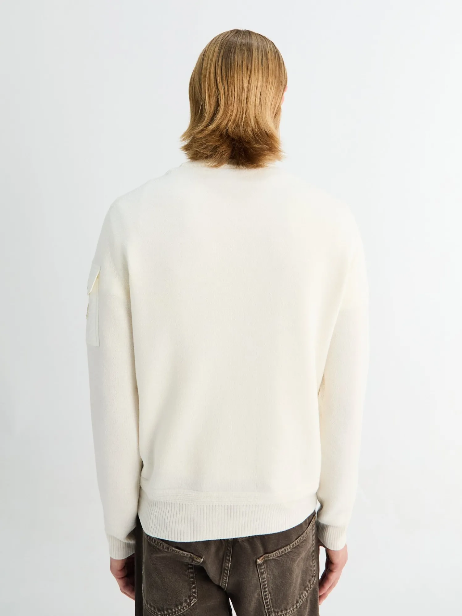 Crew Neck i Natural