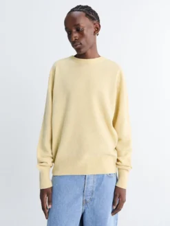 Crewneck Sweater i Smørgul