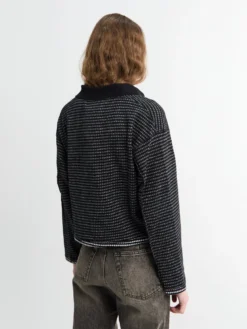 Cropped Polo i Black Check