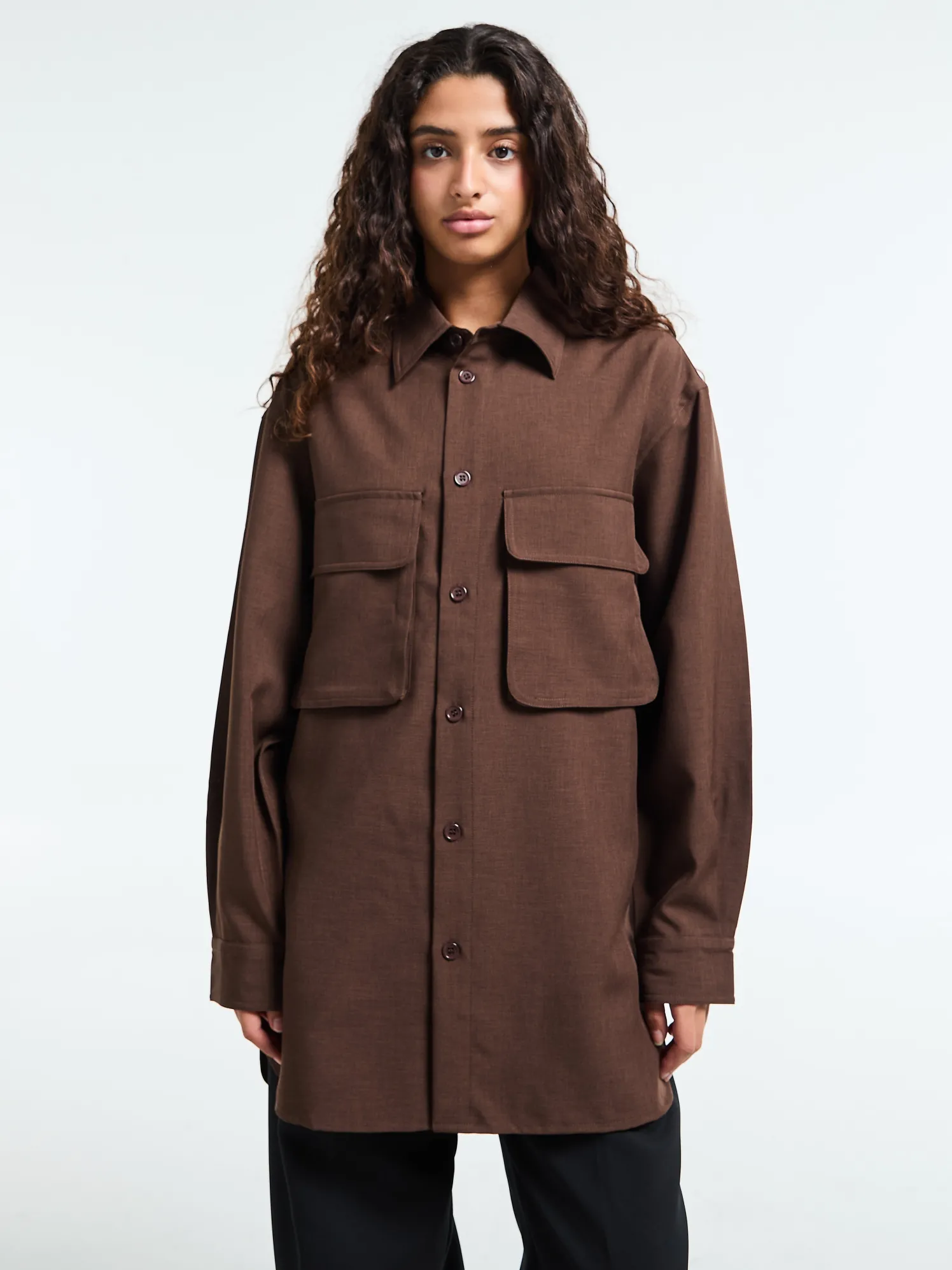 Culver Cargo Skjorte i Dark Brown