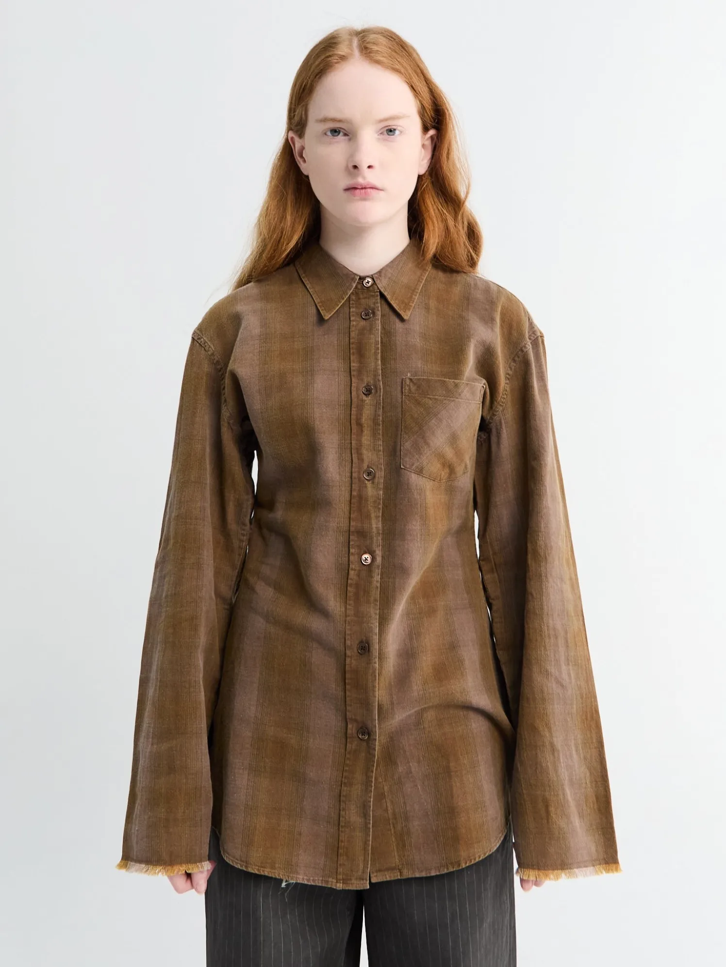 Daisy Skjorte i Dakota Flannel Tern