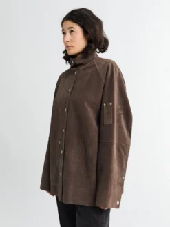 Dash Læder Suede Utility Jakke i Grå