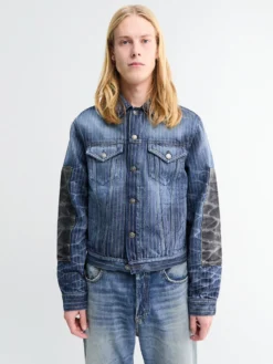 Denimjakke i Blå og Sort