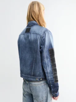 Denimjakke i Blå og Sort