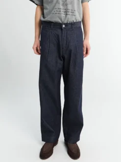 Denim Tuck Pants i Indigo