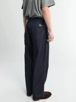 Denim Tuck Pants i Indigo