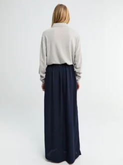 Elie Fluid Maxi Skirt i Navy