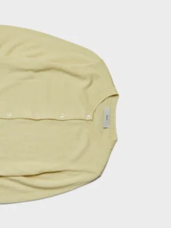 Essential Crewneck Knit Cardigan i Lemon