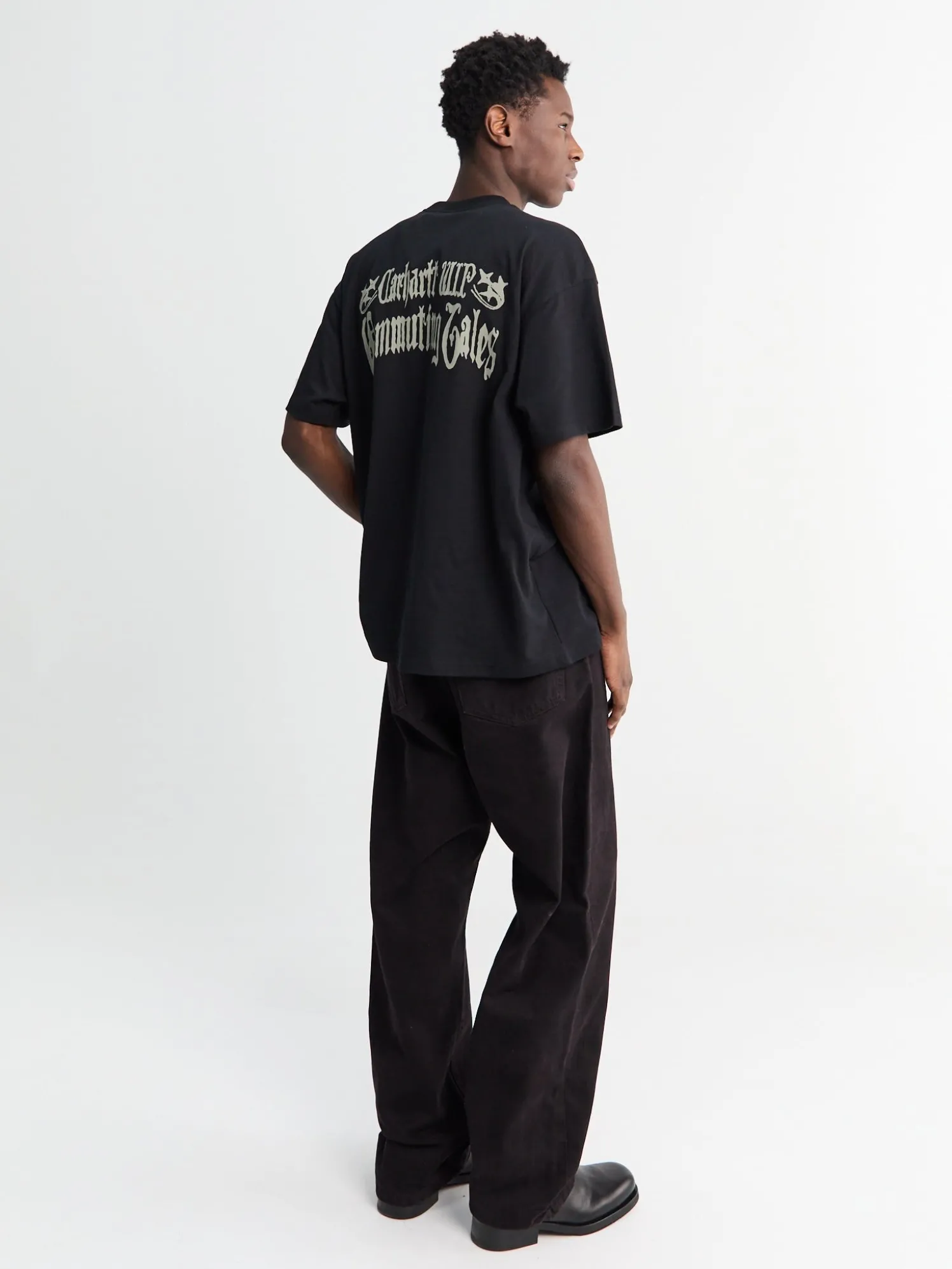 Everson Pant i Black og Palisander Garment Dyed