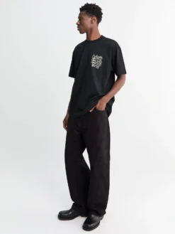 Everson Pant i Black og Palisander Garment Dyed