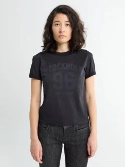 Fitted Logo T-shirt i Falmet Blå