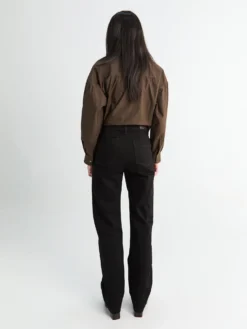 Five Pockets Twisted Bukser i Sort