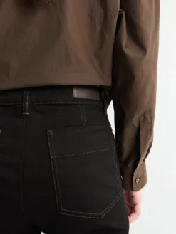Five Pockets Twisted Bukser i Sort