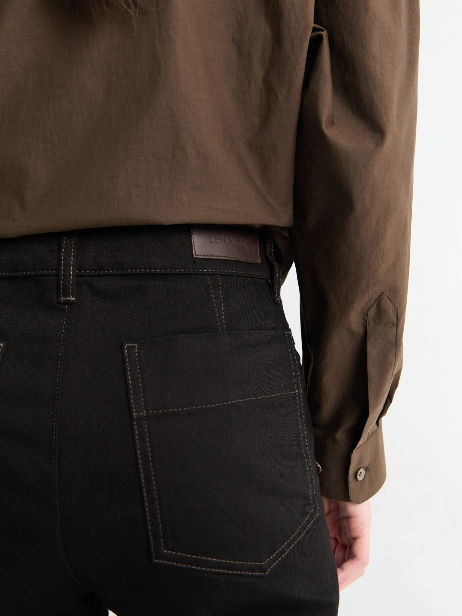 Five Pockets Twisted Bukser i Sort