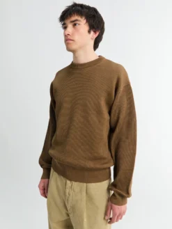 Flat Yarn Rib Knit i Lysebrun