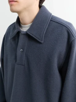 Fleece Polo i Ardoise