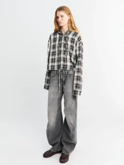 2006F Loose Fit Jeans i Vasket Sort