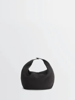 Fortune Croissant Filt Taske i Chevron Marron Glacé og Sort