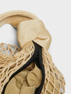 Fortune Croissant Filt Taske i Lys Beige