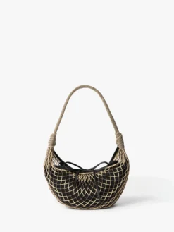 Fortune Croissant Filt-taske i Light Beige/Marron Glace