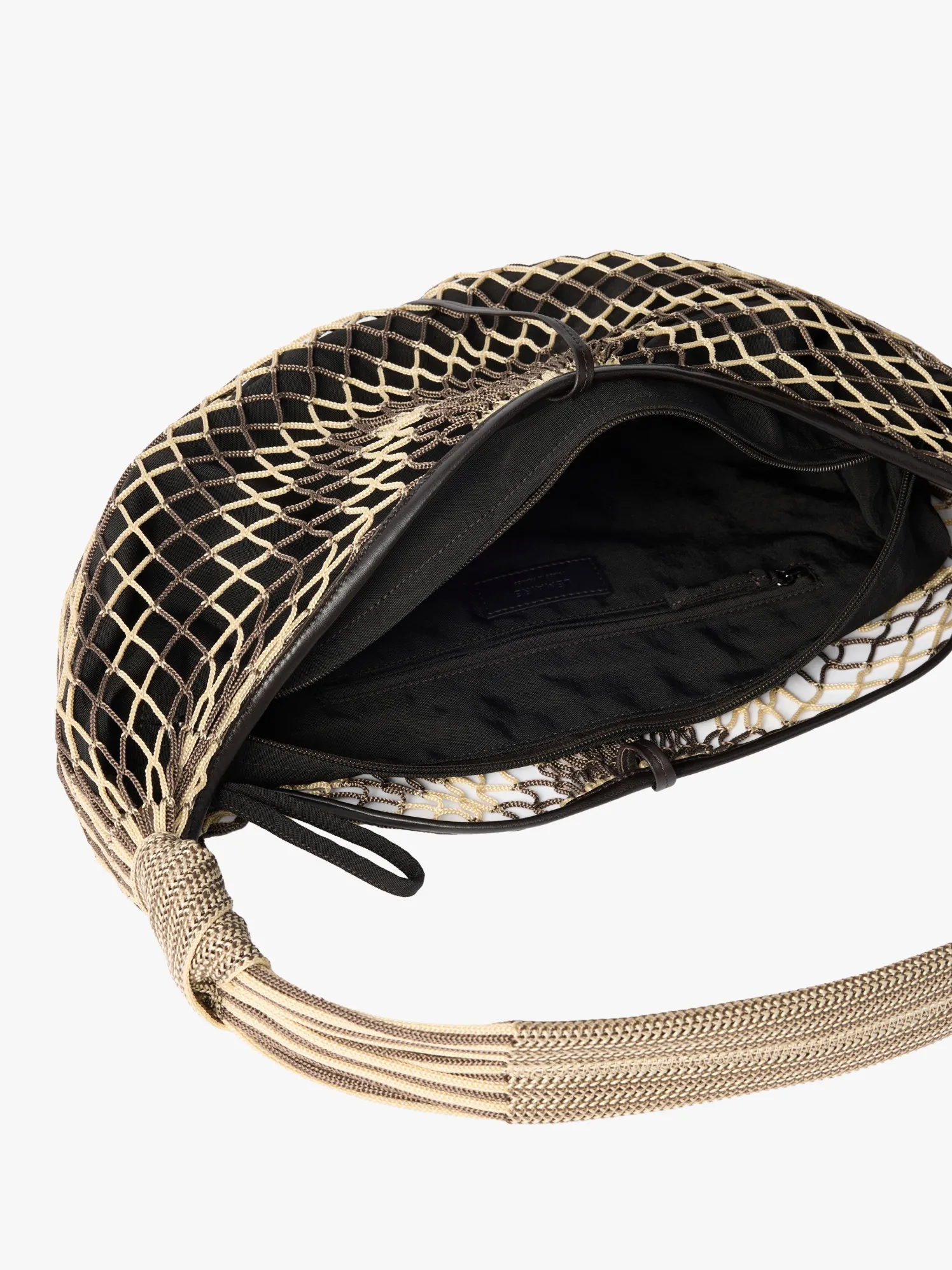 Fortune Croissant Filt-taske i Light Beige/Marron Glace