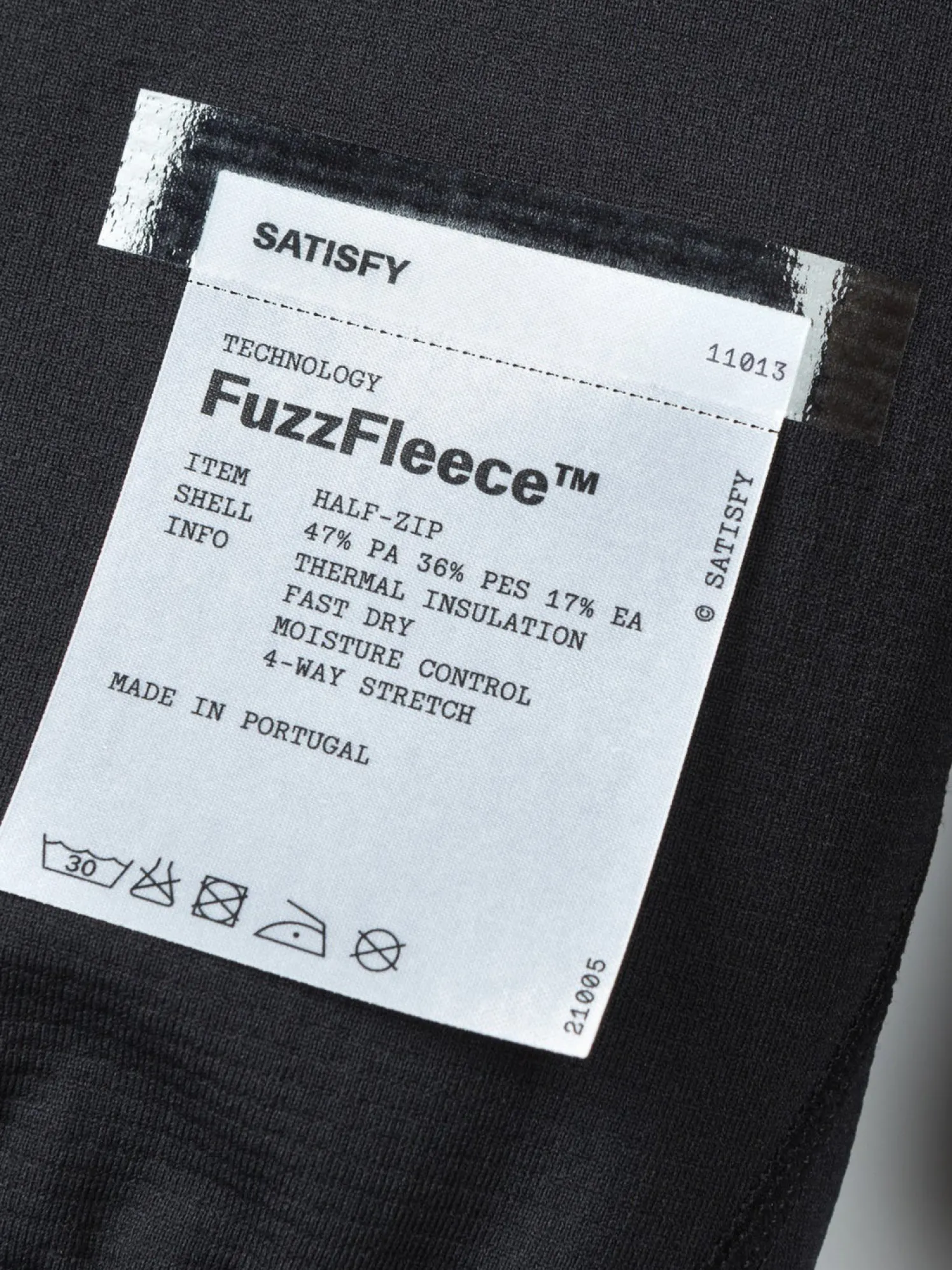 FuzzFleece Half-Zip i Sort
