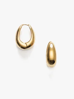 Golden Curve Hoops Bold i Guld