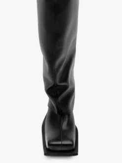 Havva Chunky Heel Trouser Boots i Sort