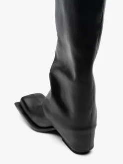 Havva Chunky Heel Trouser Boots i Sort