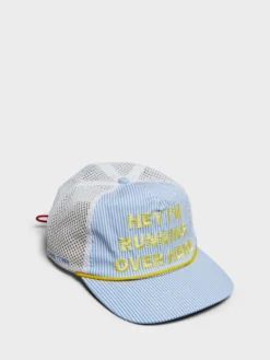 Hey, I'm Running Over Here Trucker Cap i Blå Striber