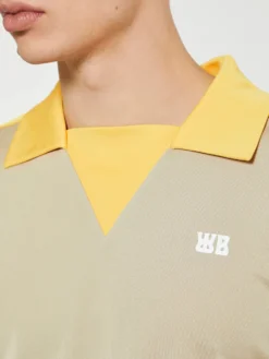 Home Jersey Polo i Beige og Gul