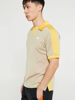 Home Jersey Polo i Beige og Gul