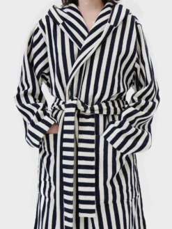 Hooded Badekåbe i Humbug Stripes