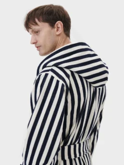 Hooded Badekåbe i Humbug Stripes