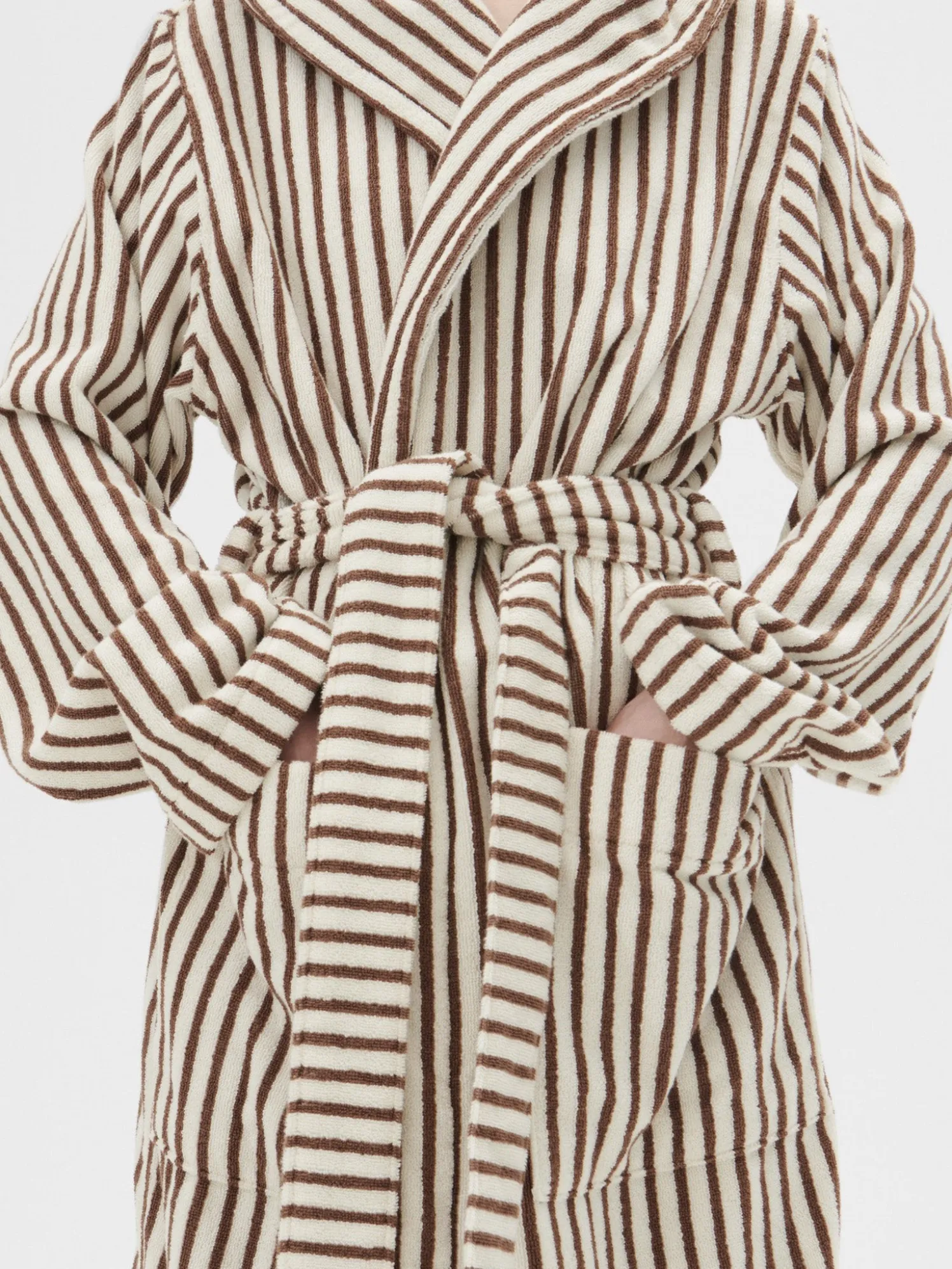 Hooded Badekåbe i Kodiak Stripes