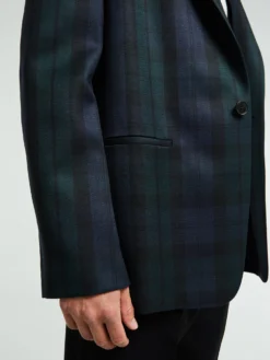 Jakke i Navy Checked