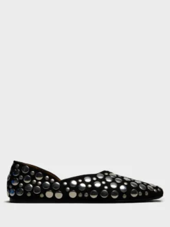 Jane Flat with Studs i Sort