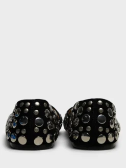 Jane Flat with Studs i Sort