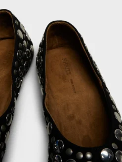Jane Flat with Studs i Sort