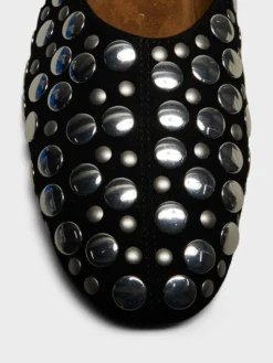 Jane Flat with Studs i Sort