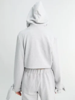 Jet Hoodie i Grå Melange