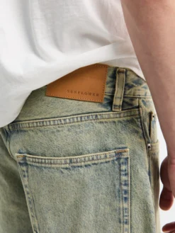 Korte Løse Shorts i Lys Vintage Støv