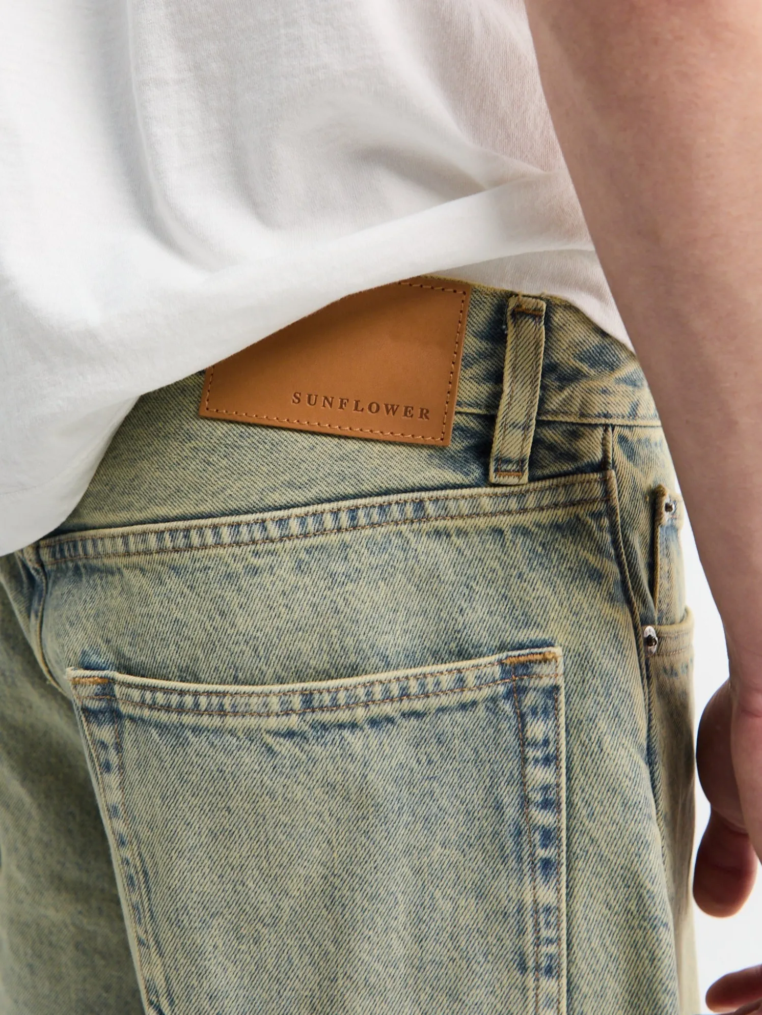 Korte Løse Shorts i Lys Vintage Støv