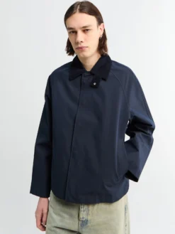 Kort Raglan Frakke i Navy