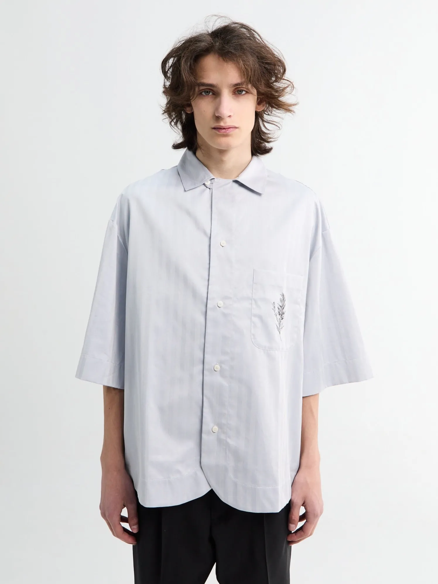 La Chemise Cardigan i Rosmarin Lyseblå